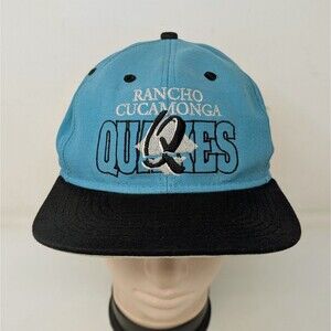 Vtg Rancho Cucamonga Quakes Snapback Hat MiLB Minor League Baseball Made In USA